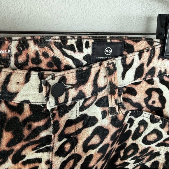 NWOT AG Leopard Print Farrah Skinny Ankle Pants Velvet Casual Women’s 27 - Picture 8 of 12